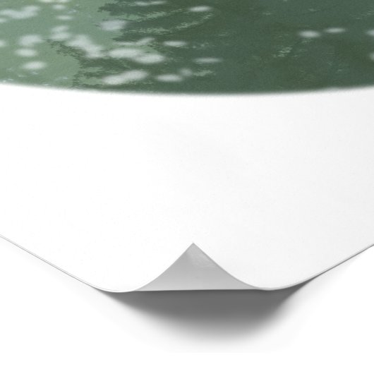 Kardinal im Winter Poster (Ecke)