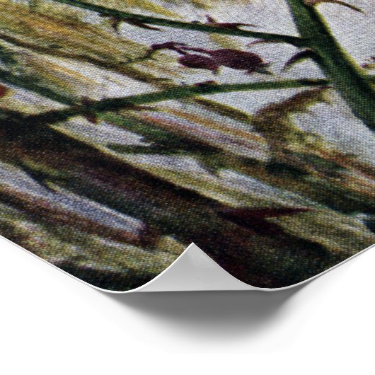 Kardinal im Winter Poster (Ecke)