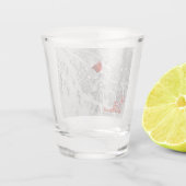 Kardinal im Winter Schnapsglas (Rückseite)