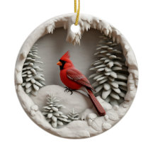 Kardinal im Winter Wonderland