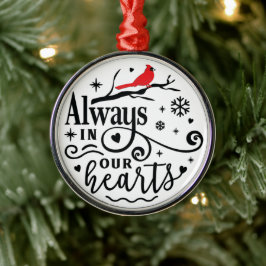 Kardinal/immer im Herzen Ornament Aus Metall