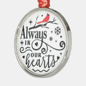 Kardinal/immer im Herzen Ornament Aus Metall (Links)