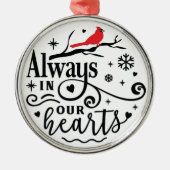 Kardinal/immer im Herzen Ornament Aus Metall (Vorne)