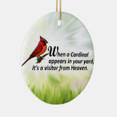 Kardinal in deinem Garten Keramik Ornament (Rechts)