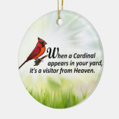 Kardinal in deinem Garten Keramik Ornament (Links)