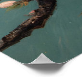 Kardinal in einem blühenden Mandelbaum Poster (Ecke)