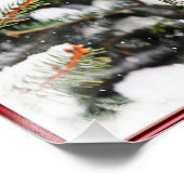 Kardinal in einem Kiefernbaum Fotodruck (Ecke)