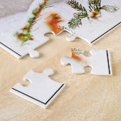 Kardinal in einem Kiefernbaum Puzzle (Seite)