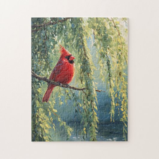 Kardinal in einem wilden Baum Puzzle (Vertikal)