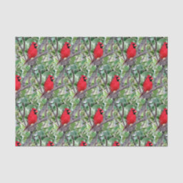 Kardinal in einem Zitronenbaum 2 - Gewebepapier Seidenpapier