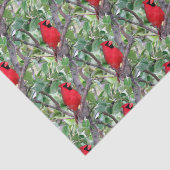 Kardinal in einem Zitronenbaum 2 - Gewebepapier Seidenpapier (Ausschnitt)