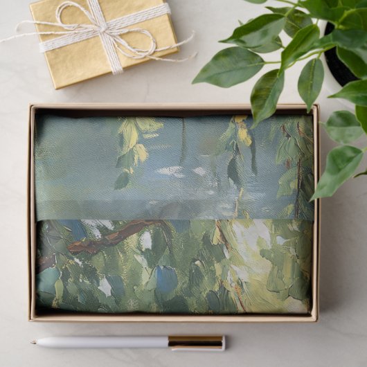 Kardinal in einer wilden Baumdekoupage Seidenpapier (Geschenk)