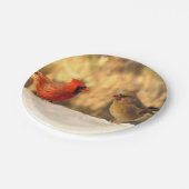 Kardinal in Herbst-7-Zoll-Papierplatte Pappteller (Schrägansicht)