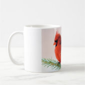 Kardinal in Schnee abgewischter Tanne Kaffeetasse (Links)