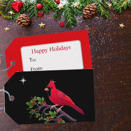 Kardinal in Schwarz und Rot Geschenkanhänger