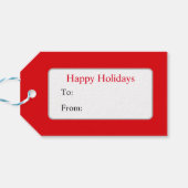 Kardinal in Schwarz und Rot Geschenkanhänger (Rückseite Horizontal)