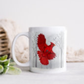 Kardinal in Snowy Winter Art Kaffee Tasse