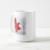 Kardinal in Snowy Winter Art Kaffee Tasse (Vorderseite Links)