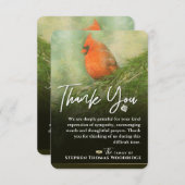 Kardinal in Spruce 3.5 x 5 Beileid Dankeschön Kart (Vorne/Hinten)