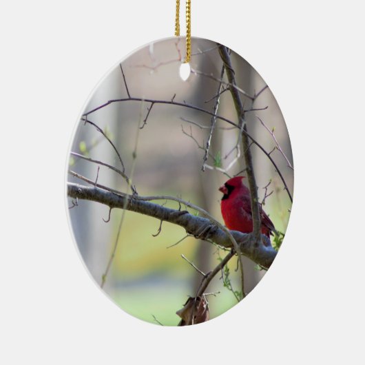 Kardinal in Tree Keramik Ornament (Rechts)