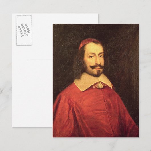 Kardinal Jules Mazarin Postkarte (Vorne/Hinten)