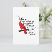 Kardinal-Karte Dankeskarte (Stehend Vorderseite)