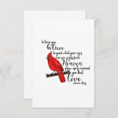 Kardinal-Karte Dankeskarte (Vorne/Hinten)