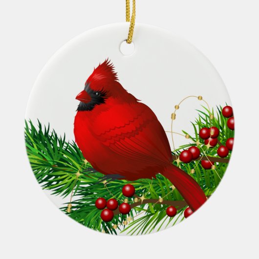 Kardinal-Keramik-Ornament Keramik Ornament (Vorne)