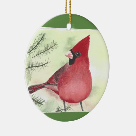 Kardinal Keramik Weihnachtsschmuck (Rechts)