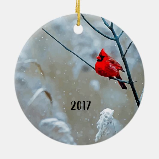 Kardinal Keramikornament (Hinten)