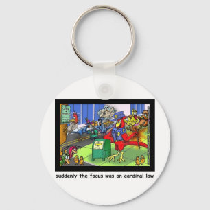 Kardinal Law Lustiges Gesetz Cartoon-Geschenke & S Schlüsselanhänger