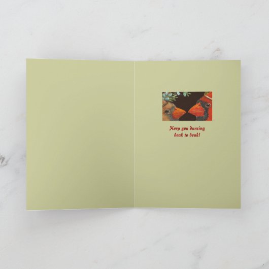 Kardinal Liebe Urlaubskarte Feiertagskarte (Innenseite)