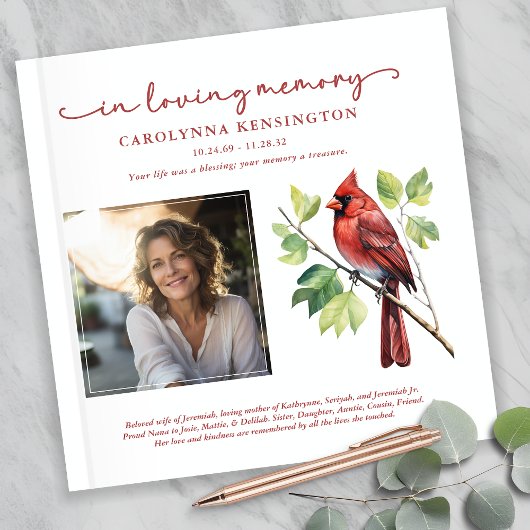 Kardinal lieben Gedächtnisfeiertag Gästebuch