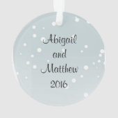 Kardinal Love Birds Personalisiert Ornament (Rückseite)