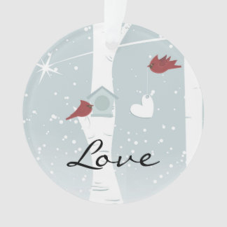 Kardinal Love Birds Personalisiert Ornament