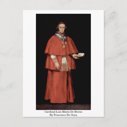 Kardinal Luis Maria de Boron von Francisco De Goya Postkarte (Vorderseite)
