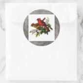 Kardinal männlich und weiblich auf dem Aufkleber (Tasche)