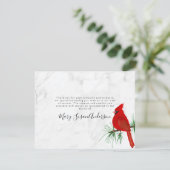 Kardinal Marble Beerdigung Memorial Vielen Dank Dankeskarte (Stehend Vorderseite)