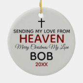 Kardinal Memorial Christmas Ornaments Personalized Keramik Ornament (Hinten)