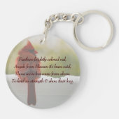 Kardinal mit Besuch vom Schlüsselanhänger des Himm (Rückseite)