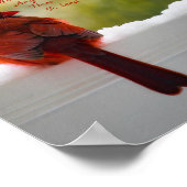 Kardinal mit Besucher aus dem Himmel Gedicht 10x8 Poster (Ecke)