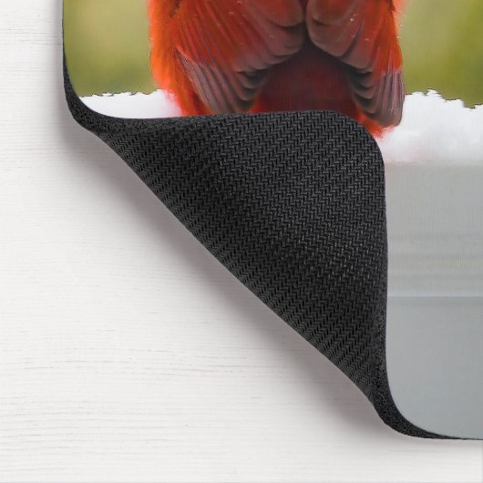 Kardinal mit Besucher aus dem Himmelsgedicht Mousepad (Ecke)