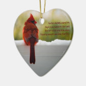 Kardinal mit/Besucher aus Himmelsgedicht (anpassba Keramik Ornament (Links)