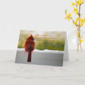 Kardinal mit Besucher vom Himmelsgedicht Karte (Gelbe Blume)