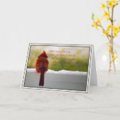 Kardinal mit Besucher vom Himmelsgedicht Karte (Gelbe Blume)