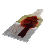 Kardinal mit Besucher vom Himmelsgedicht Schneidebrett (Ecke)