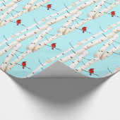 Kardinal mit Birken-Bäumen Geschenkpapier (Ecke)