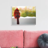 Kardinal mit dem Besucher aus dem Himmel Gedicht 1 Leinwanddruck (Insitu (Wohnzimmer))
