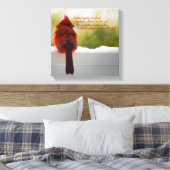 Kardinal mit dem Besucher aus dem Himmel Gedicht 1 Leinwanddruck (Insitu (Schlafzimmer))