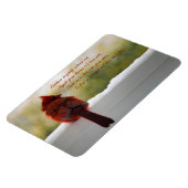 Kardinal mit dem Besucher aus dem Himmel Gedicht Magnet (Linke Seite)